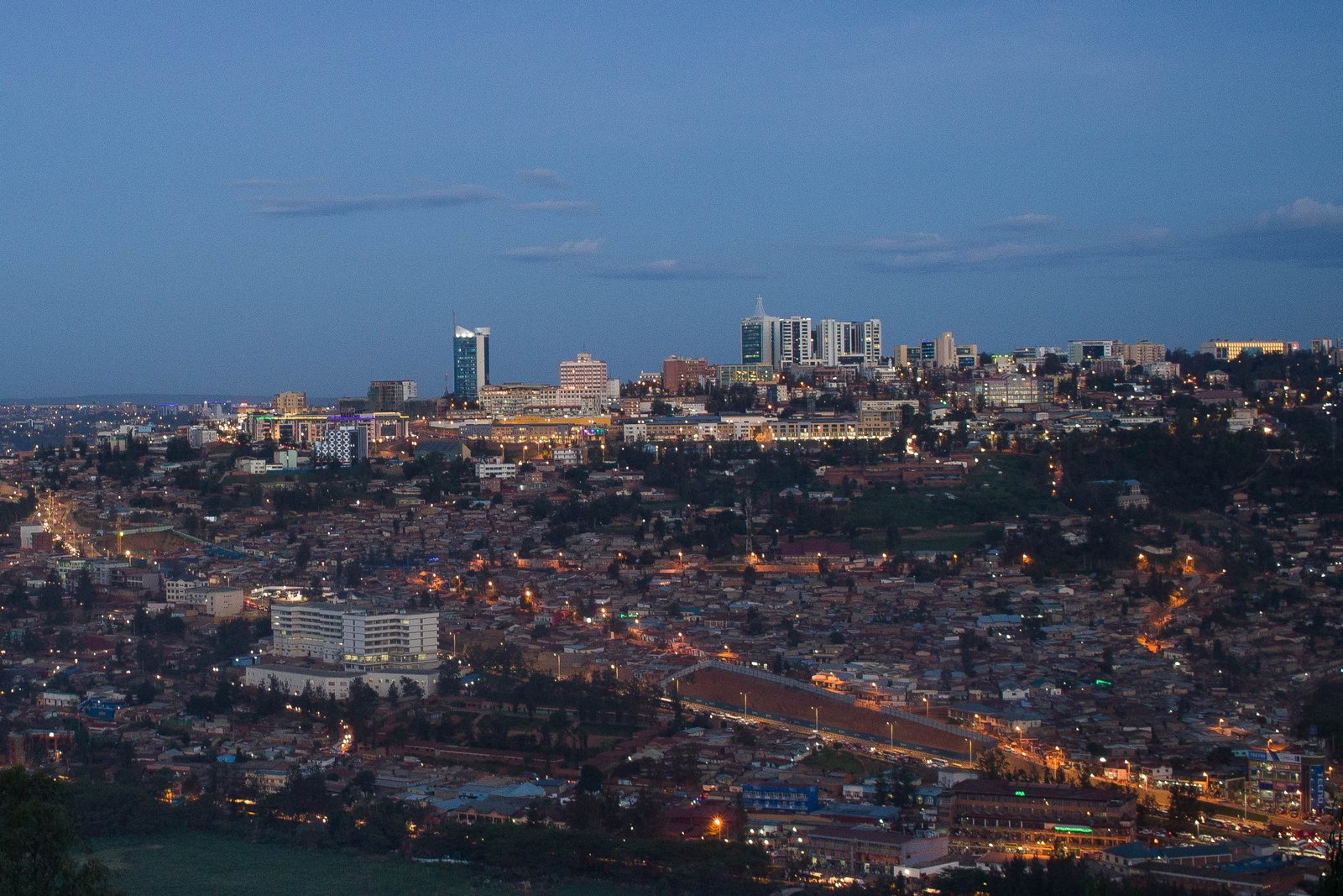 Kigali’s skyline and green hills